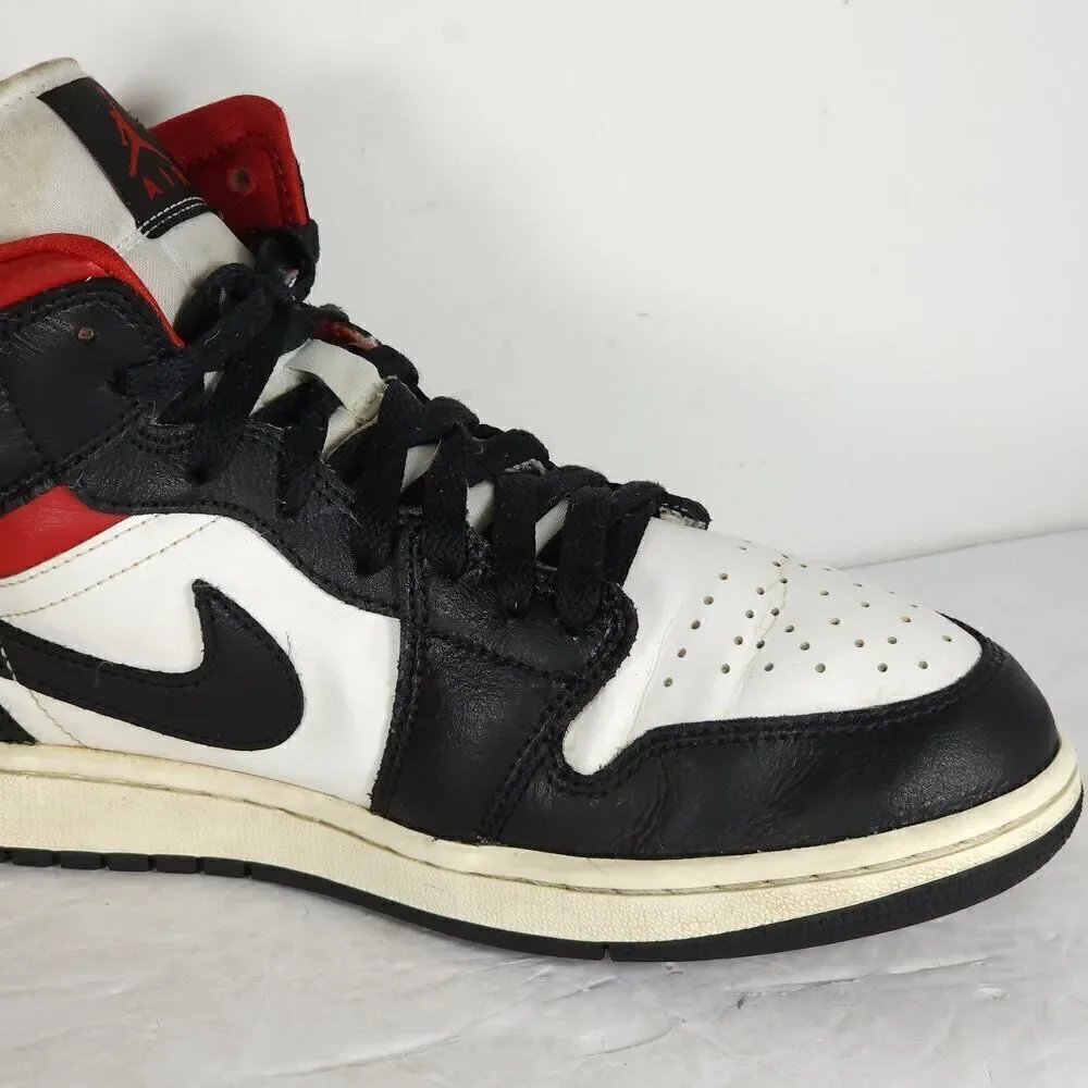 Nike Women’s Jordan 1 US9,5 Black Sail Gym Red Mid Top Sneakers Shoes BQ6472-061